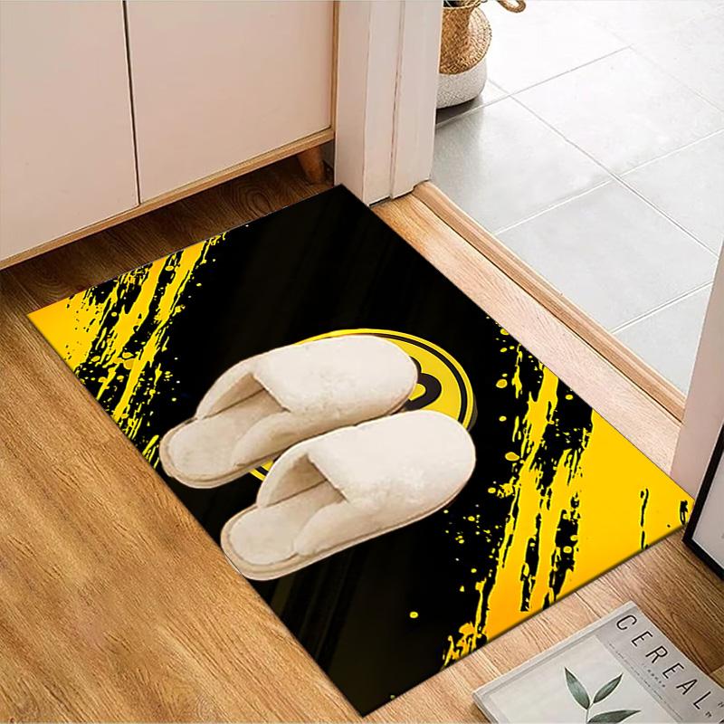 Bvb Soccer Ball Design Printed Office Carpet Chair Cushion Entryway Rug, Rugs for Living Room, Bedroom Christmas gifts