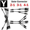 1/5/20/100Set PV Solar Connector  Photovoltaic Male Female Plug Waterproof 3 4 5 Way Y-Type 1 In 2/3/4 Out Solar Kits System
