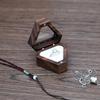 Single Slot Wedding Ring Box Wooden Gift Box Luxury Triangle Shape Box  Jewelry Storage