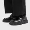 New Mens Leather Shoes In British Style with Thick Soles, Height-Enhancing Fashionable Oxford Design, For Business and Casual