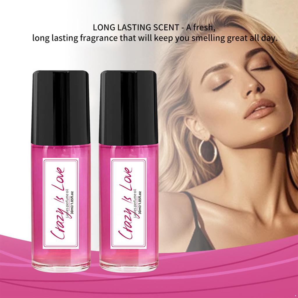 10ml/30ml Natural Alcohol Free Fruity Fragrance Roll On Perfume Long Lasting for Women and Men Perfect for Dating Work Party Holiday Vacation Gift