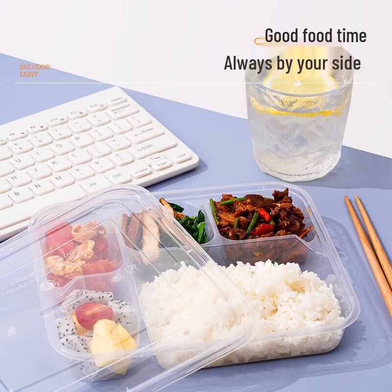 Disposable 5-Compartment Rectangular Meal Box