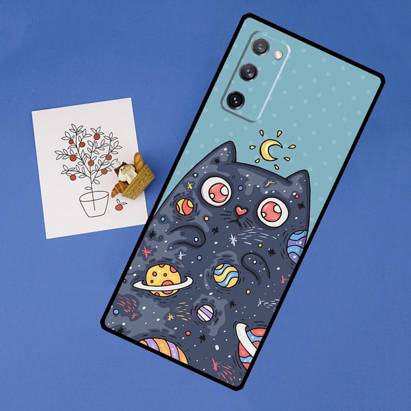 Cats In Space Phone Case For Samsung Galaxy S25 Ultra S9 S10 S20 S21 S22 Plus S23 FE S24 Ultra Back Cover