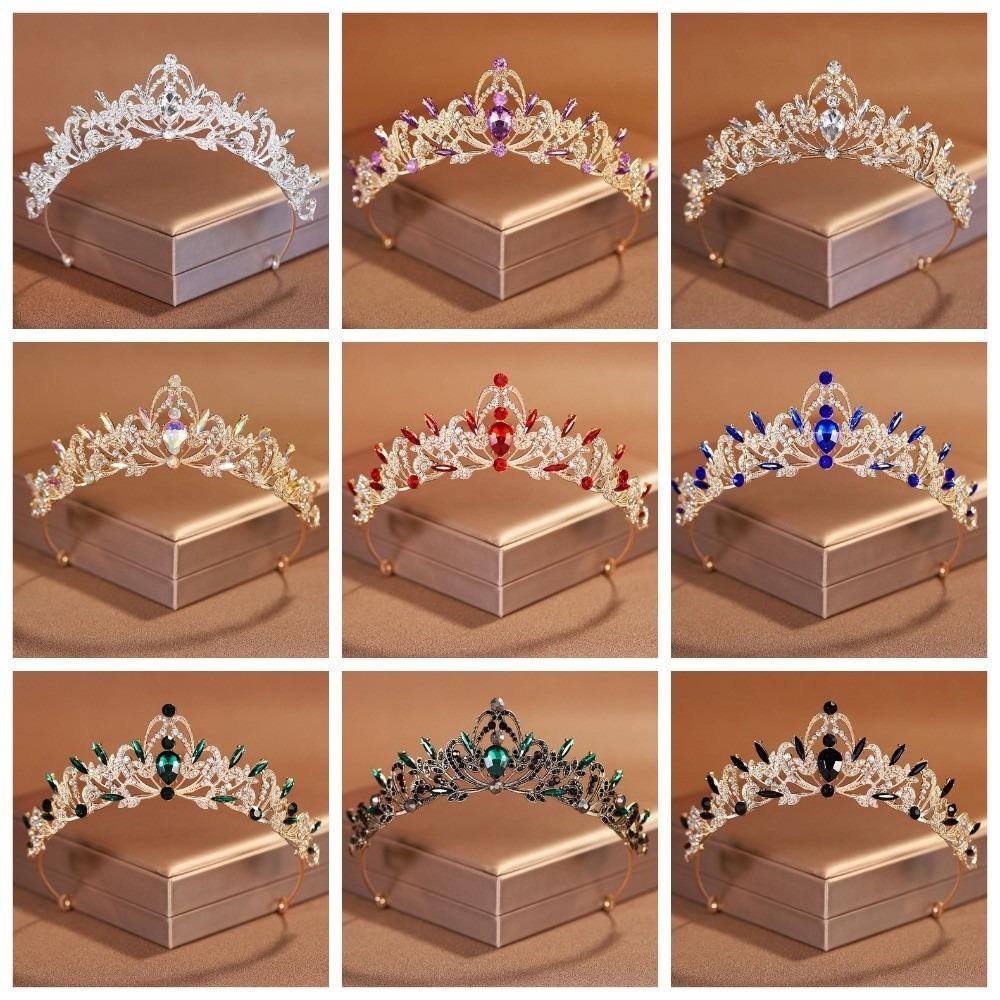 Alloy Queen Princess Crown Baroque Bridal Headband Vintage Bride's Crown Birthday Gift