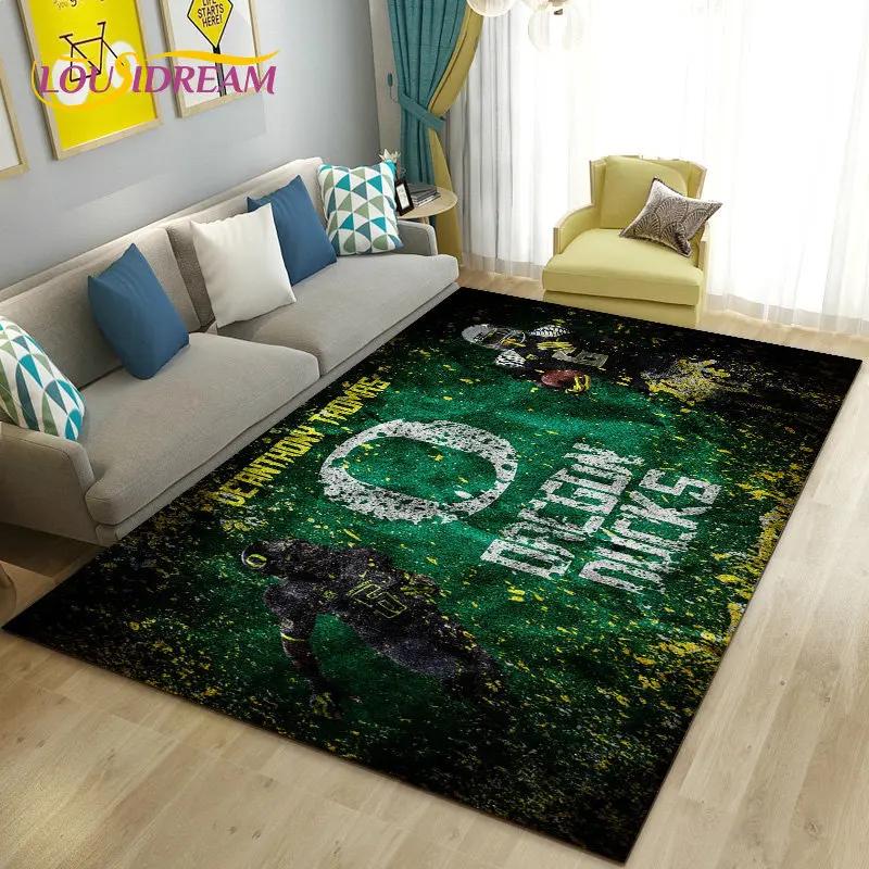 NFL American Football Rugby Area Rug Large,Carpet Rug for Living Room Bedroom Sofa Doormat Decoration, Kids Non-slip Floor Mat