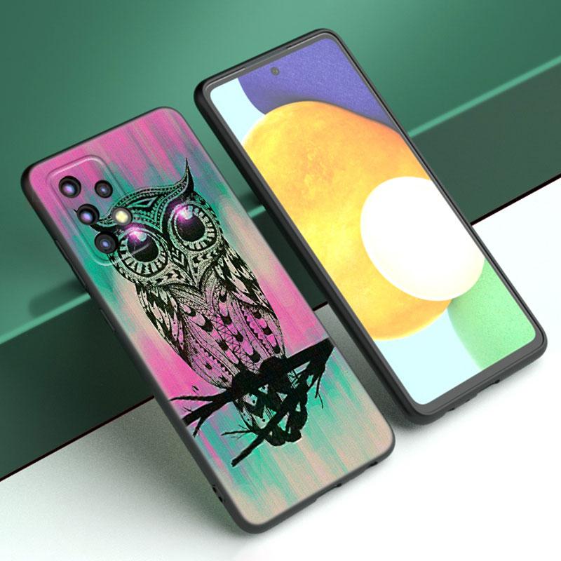 Lovely Animal Owl Phone Case For Samsung A13 A22 A24 A32 A23 A25 A34 A35 A52S A53 A54 A55 A73 5G A12 A14 A15 A31 A33 A50 A51 A72