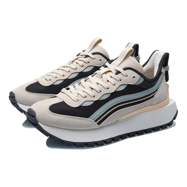 Li Ning CF Casual Shoes Women's Low top Apricot/Blue/Black AGCR278-5