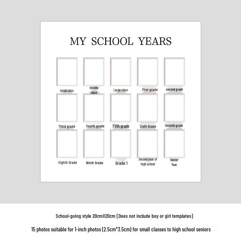 Personalized Children's Growth Photo Frame for Passport, Graduation, and ID Photos
