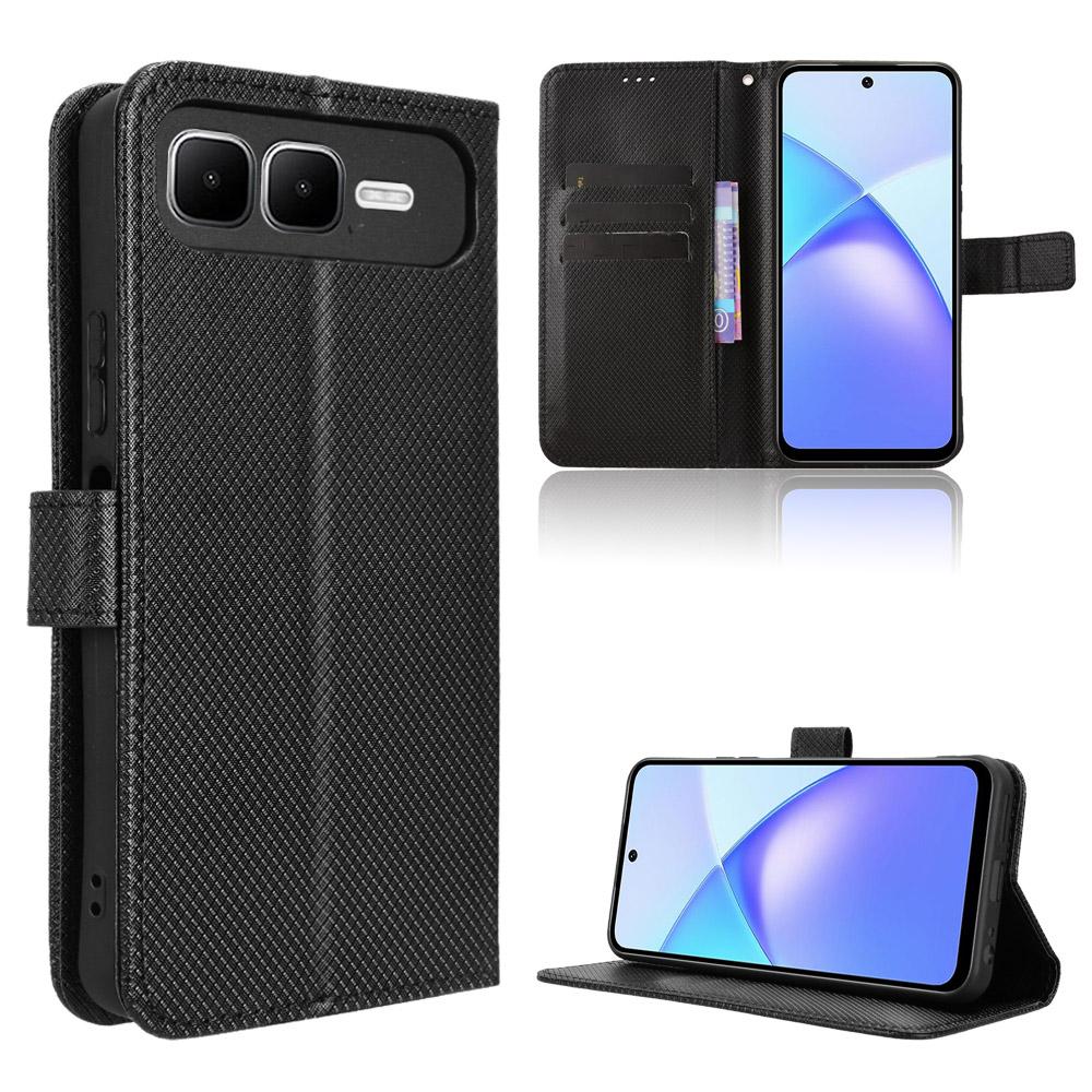 

Флип-чехол для Infinix Smart 10 Plus из ПУ кожи, полная защита корпуса с [блокировкой RFID], противоударный, прочный, ретро чехол для телефона for Infinix Smart 10 Plus чёрный