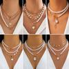 Baroque Pearl Necklace: Creative Irregular Chain for Women's Style.