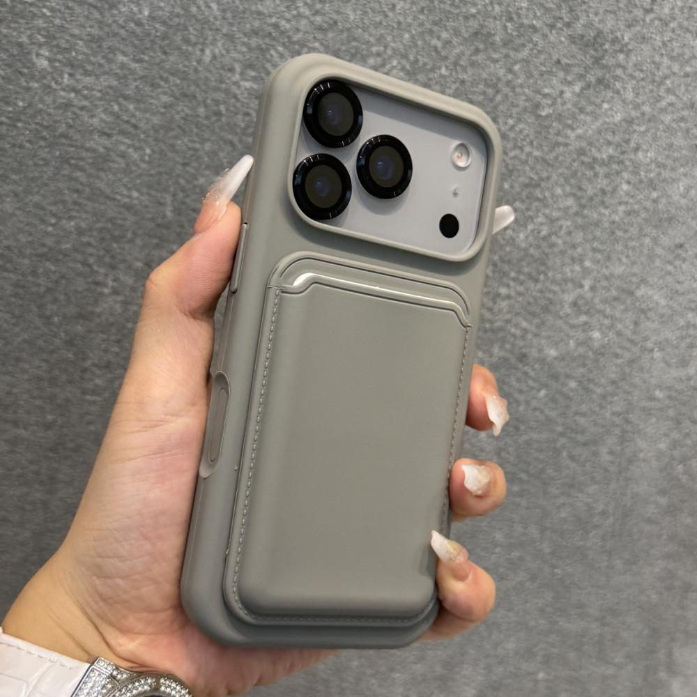 Flüssigsilikon Magnetisch Für Magsafe Geldbörse Steckplatz Halter Hülle Für iPhone 17 Air 16 15 14 13 12 11 Pro Max Weiche Stoßstange Abdeckung