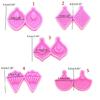 1PC Heart Star Flower Shape Resin Craft Silicone Mold Pendant Mould Earrings Moulds for Unique Necklace and Earring