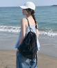 Mathematik Solon N40 String Packable Lightweight Backpack Nylon Mesh Daybag Black
