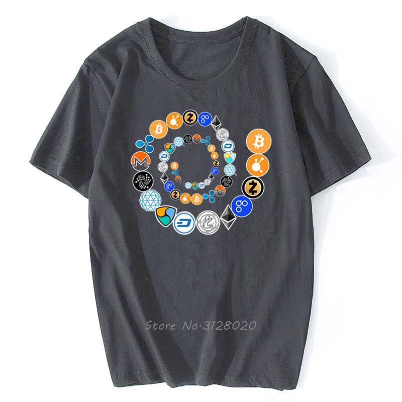 Bitcoin Shirt Cryptocurrency Crypto Miner Bitcoin BTC Crypto Design TShirt Men Bitcoin Coin T Shirt Cotton Tees Streetwear