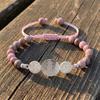 Waterproof Natural Stone Religious Bracelet Stainless Steel  Charm Braided Adjustable Women Jewelry