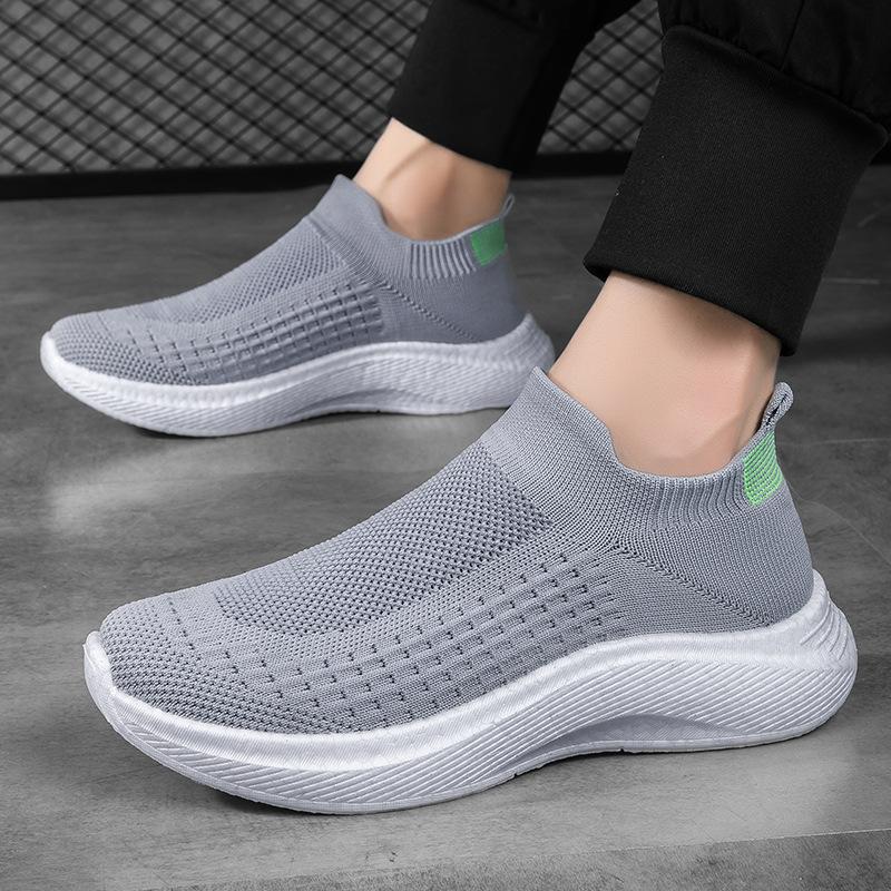 Breathable Knitted Casual Sneakers Men Women Lightweight Sports Shoes Slip-on Socks Shoes for Running