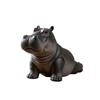 Yoga Hippopotamus Resin Statue, Hand‑made Animal Figurine, Decorative Table Ornament for Yoga Lovers Gift