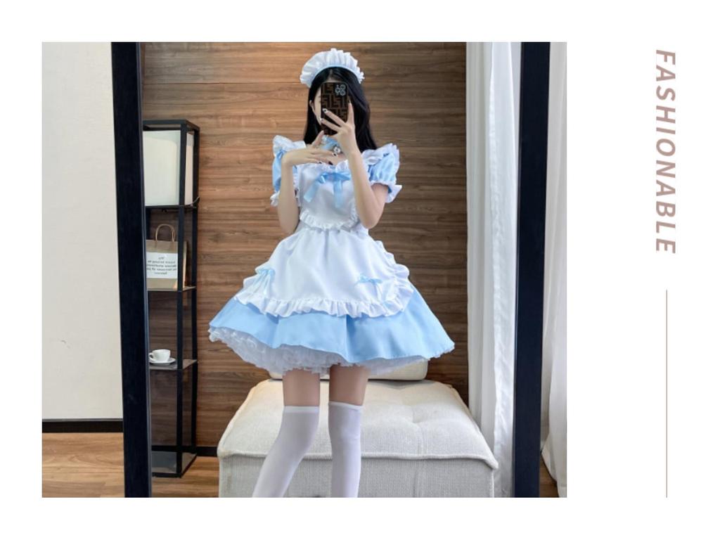 Vestido de Sirvienta Lolita Negro Japonés - Suave Estilo Clásico Café Alice