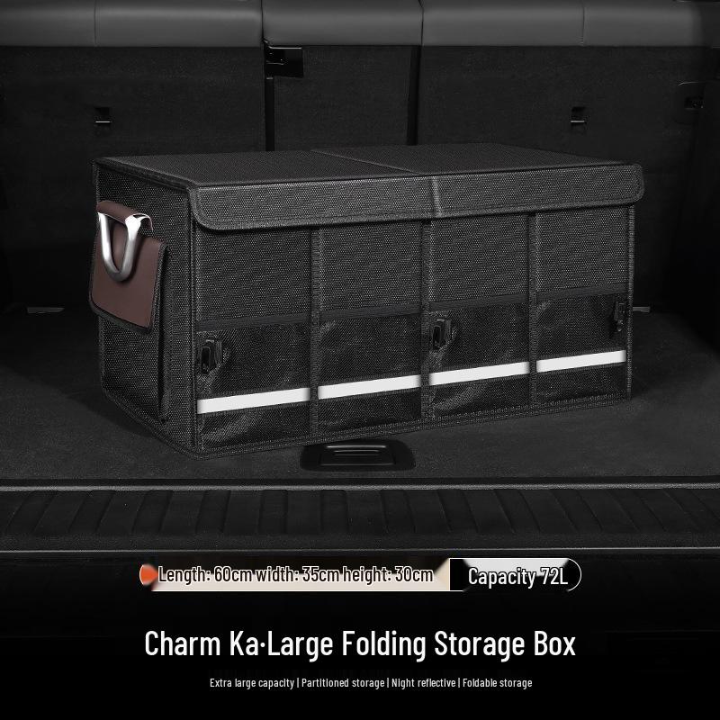 Foldable Waterproof Car Trunk Organizer: Multifunctional Vehicle Storage Box