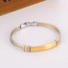 6mm Stainless Steel Three Wire Mesh Chain Bracelet for Men Women Silver&Gold Color Punk DIY Name Fashion Jewelry Gift