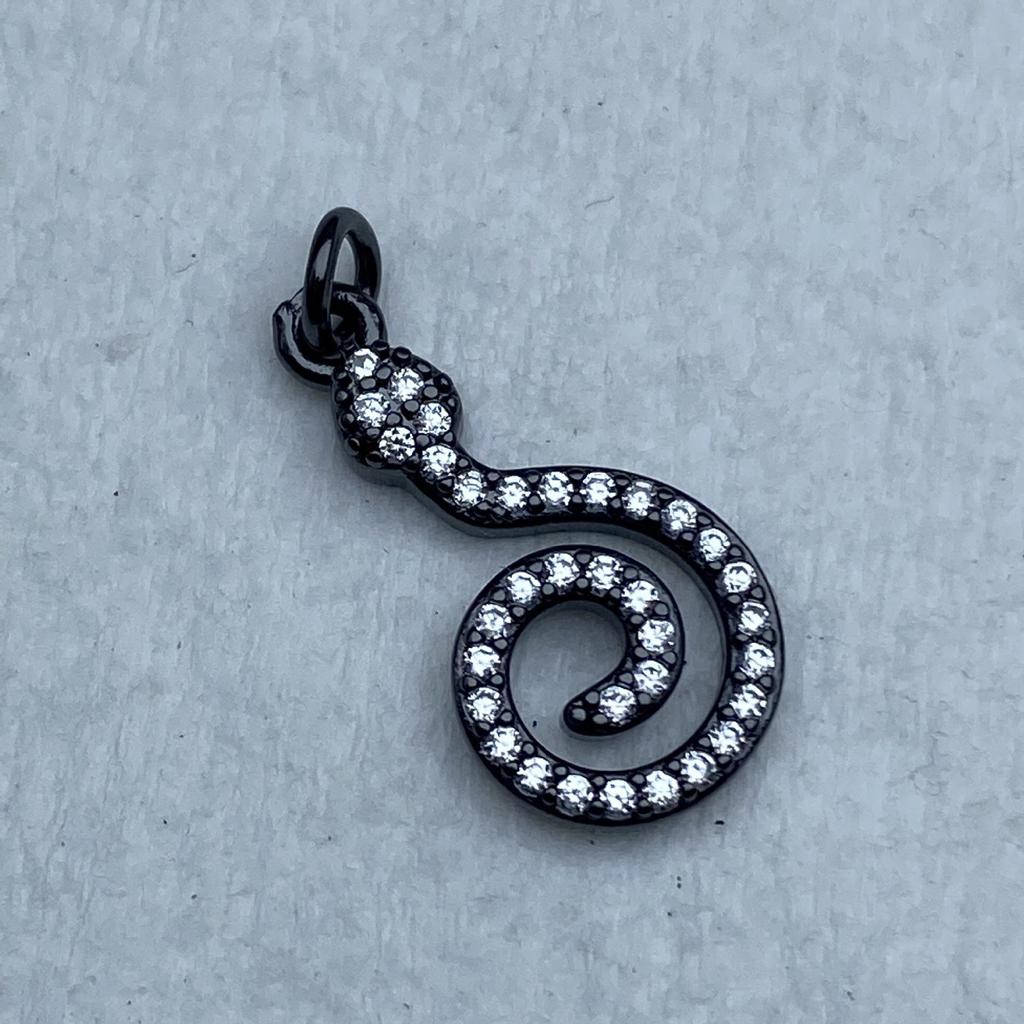 Zircon-Inlaid Zodiac Snake Crystal Beads: Color-Preserving DIY Jewelry Accessories, Handmade Spacer Beads & Pendants.