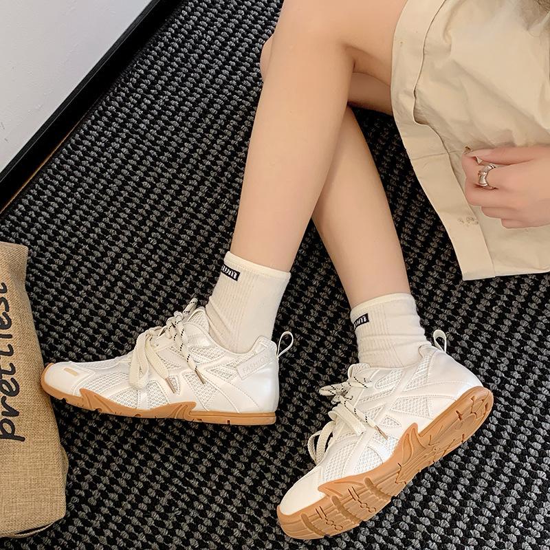 

Leather retro mesh German training shoes women s 2025 summer new breathable sports and leisure dad shoes Forrest Gump shoes board shoes 40