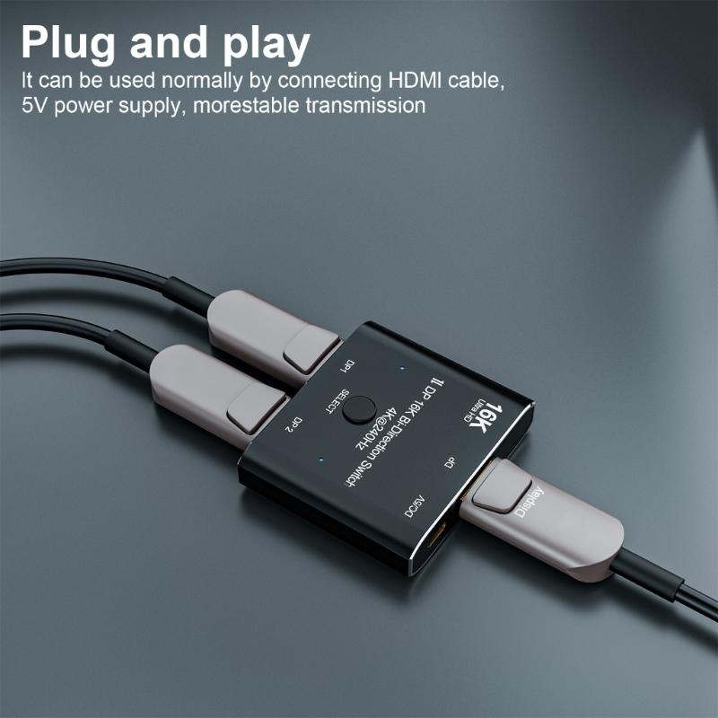 16K  Video Converter Switcher Splitter with 4K@240Hz Bi Directional Switching Capability