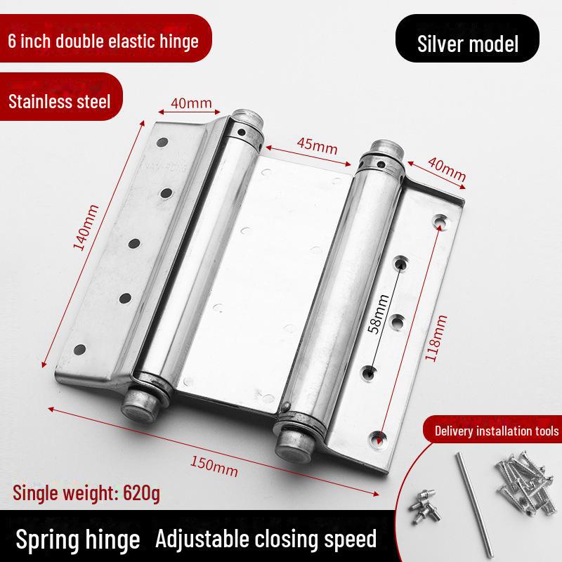 

Дверные петли из нержавеющей стали для двухстворчатых дверей: Автоматическое закрытие, бесшумный, прочный, утолщенная пружина, многоразмерные варианты
