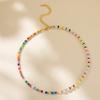 Beaded Colorful Chic Necklace With Imitation Pearls For Women Perfect For Wear Autumn
