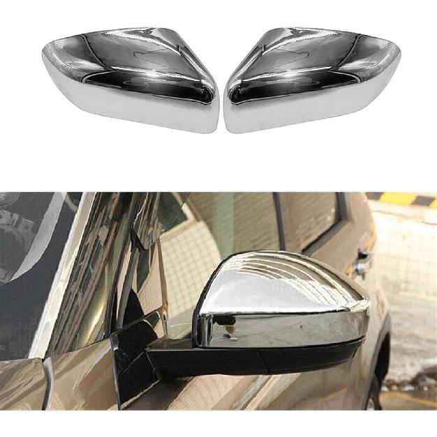 Compatible for Land Rover LR2 LR4 Range Rover Chrome Replacement Mirror Covers Car Side Door Rear View Mirror Cover Cap Shell