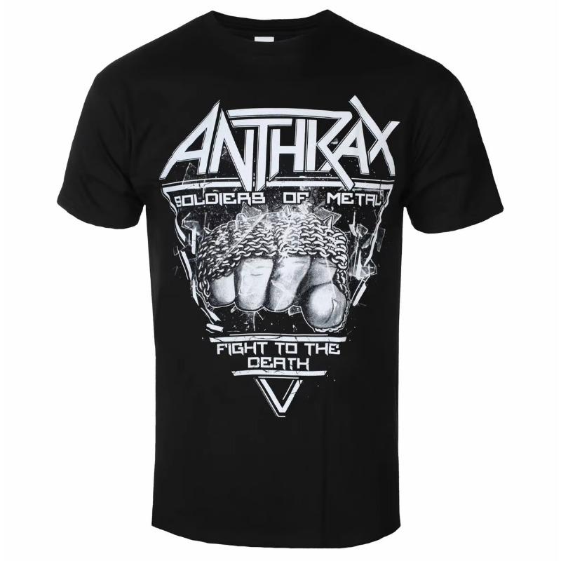 Best-selling Anthrax-themed 3D Printed Short-sleeved T-shirt for Men, Loose-fitting and Breathable Top L