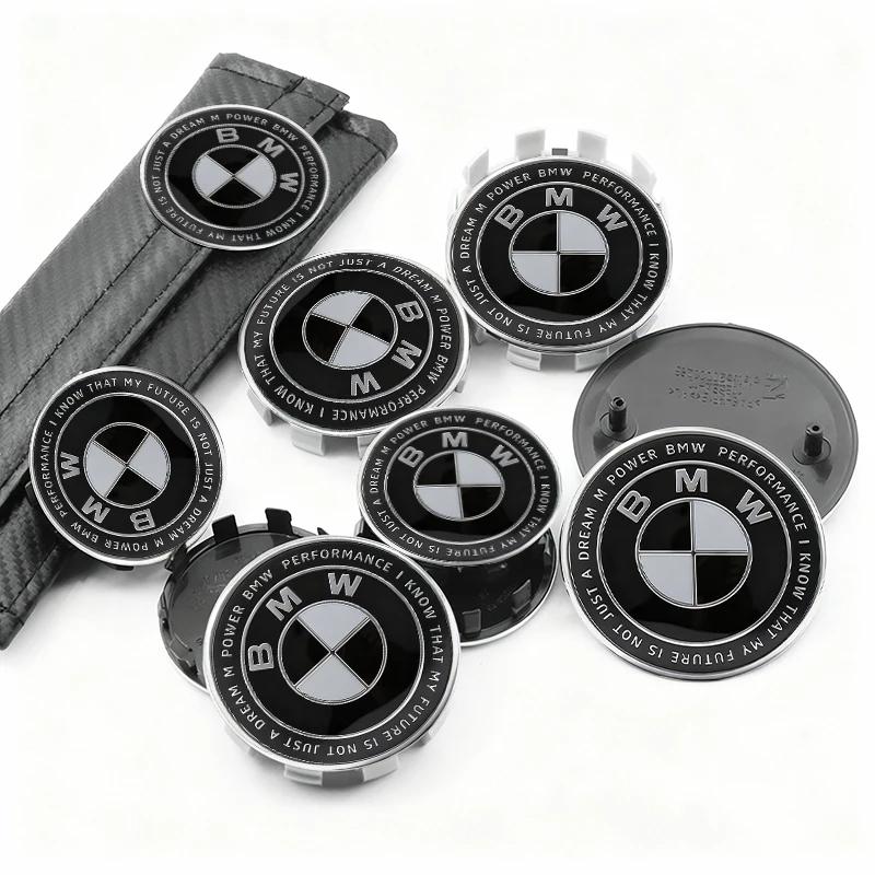 7Pcs For BMW F18 G16 F33 E61 G31 G83 F11 E84 Car Front Hood Trunk Logo Hub Center Cover Steering Wheel Center Badge Stickers rlcp53