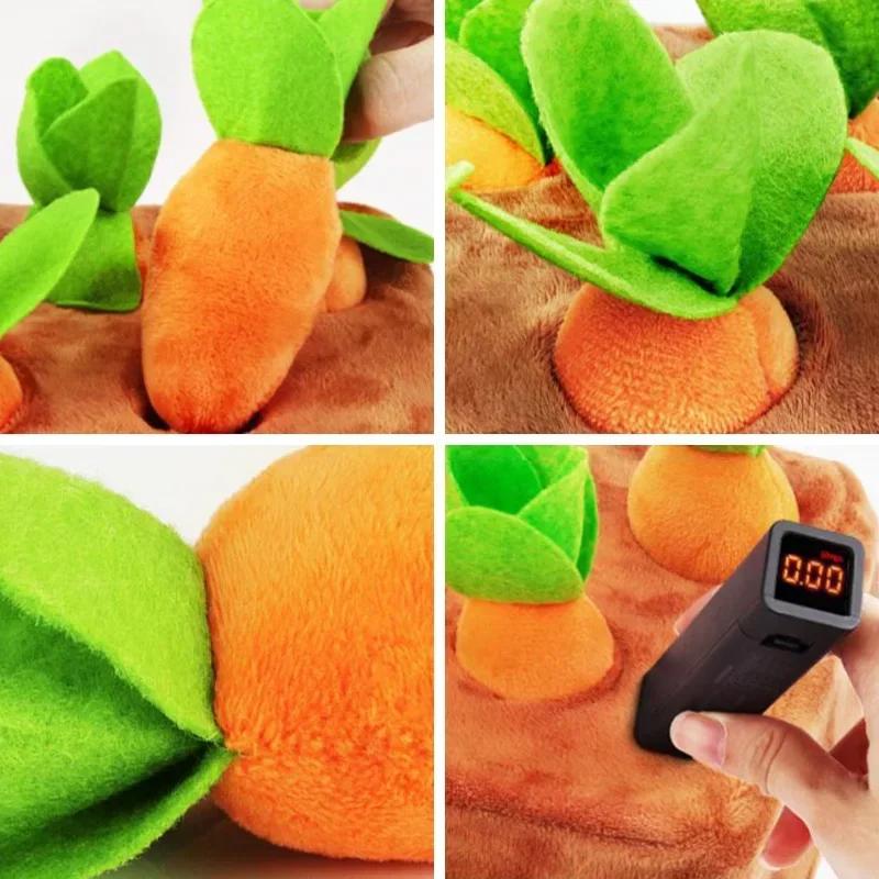 Plush Dog Toys Carrot Pulling Interactive Training Toys for Small Medium Dogs Cats Bite Resistant Puppy Chew Toy Pet Supplies