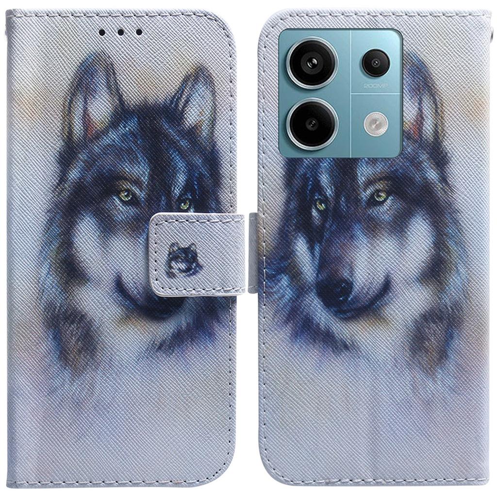 For Xiaomi Redmi Note 13 Pro 5G/Poco X6 5G Leather Case Stand Phone Cover 3D Creative Pattern Design