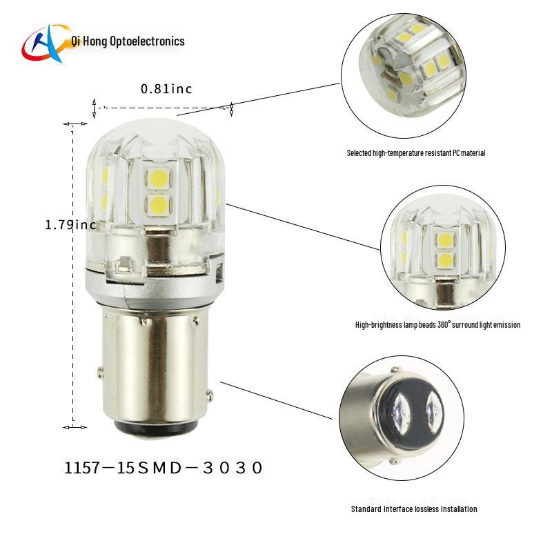 1157 P21W5W BAY15D Bec LED Auto Frână Ultra-Luminoasă Compatibil 3157/7443