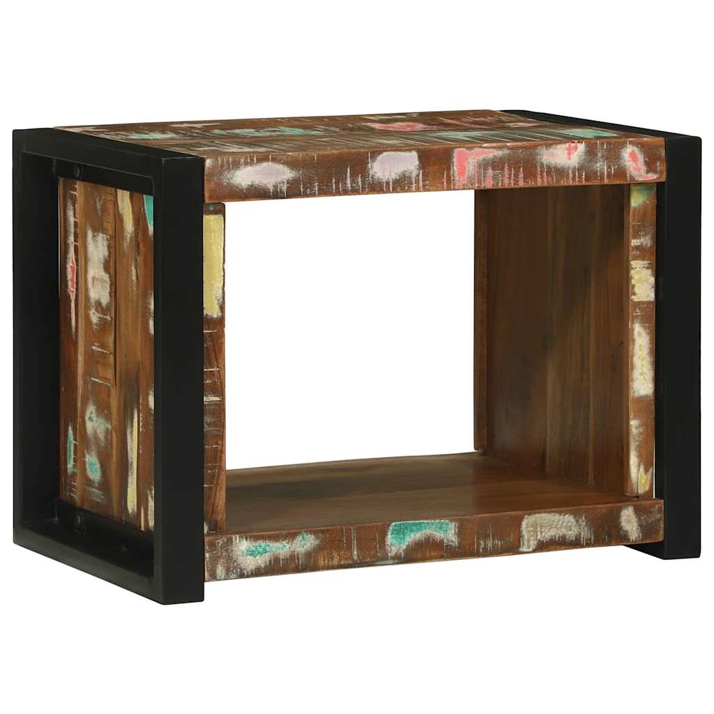Wall Cube Brown 55 X 35 X 40 Cm Solid Upcycled Wood