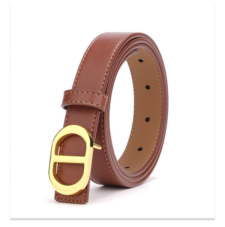 

Гладкая пряжка Женский ремень из натуральной кожи Двухцветный Двусторонний Универсальный Декоративный Ремень из коровьей кожи для джинсов и брюк Женский ремень 105cm