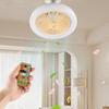 2 In 1 Ceiling Fan Lamps E27 Socket with Remote Control Modern Ceiling Fan Low Profile Ceiling Fan for Living Room Bedroom Study