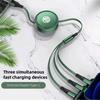 Car Charging Cable 3 In 1 USB Cable For Lightning Type C Micro USB Fast Charging Cable For Morris Garages MG 3 5 6 7 HS ZS GS H