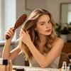 2Pcs Scalp Massage Sandalwood Hair Brush, Head Massager Wooden Comb for Men Women, Anti-Static Wide Tooth Hair Growth Brush