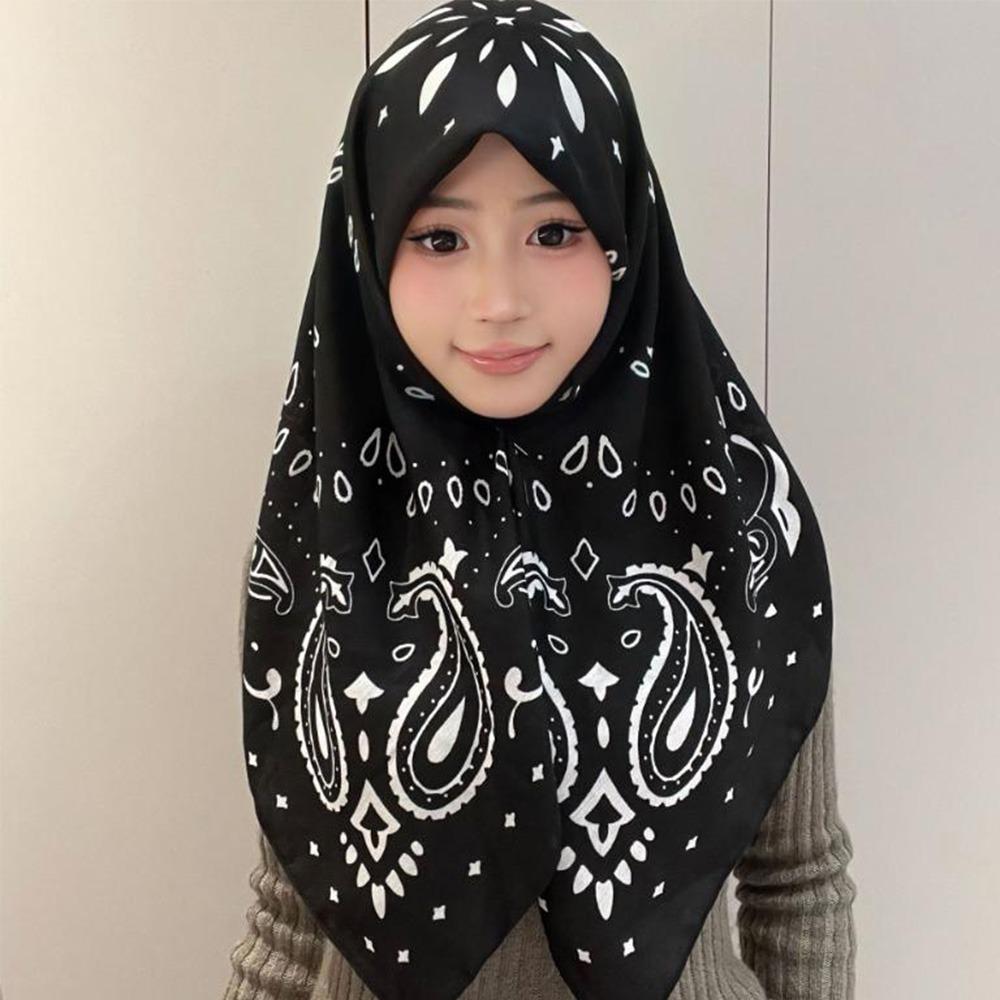 

Lightweight Breathable Paisley Printed Scarf Soft 90cm Printed Shawls Windproof Vintage Print Women Head Scarf Woman s Accessory