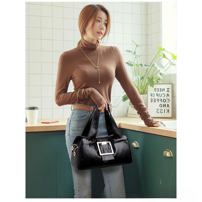 Women Bag New Euro-American Trend Large Capacity Shoulder Bag Soft Leather Texture Multi-Functional Women Bag Fashion Handheld Crossbody Bag