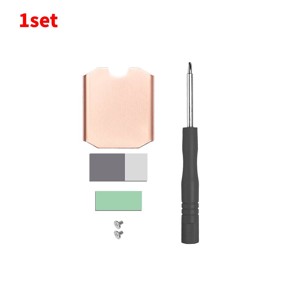 

1-10 шт. Комплект радиаторов для Steam Deck SN740 M.2 2230 SSD Медный кулер Радиатор для твердотельного диска Термосиликоновая прокладка