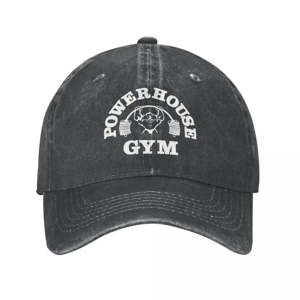 Classic Denim Powerhouse Gym Baseball Caps For Men Women Summer Adjustable Baseball Hat Funny Casquette