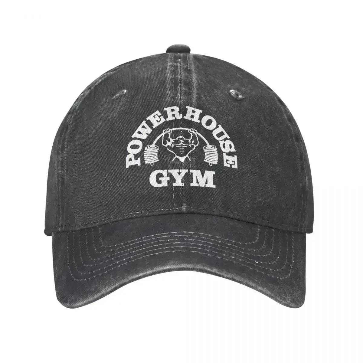 

New Classic Denim Powerhouse Gym Baseball Caps For Men Women Summer Adjustable Baseball Hat Funny Casquette Adjustable