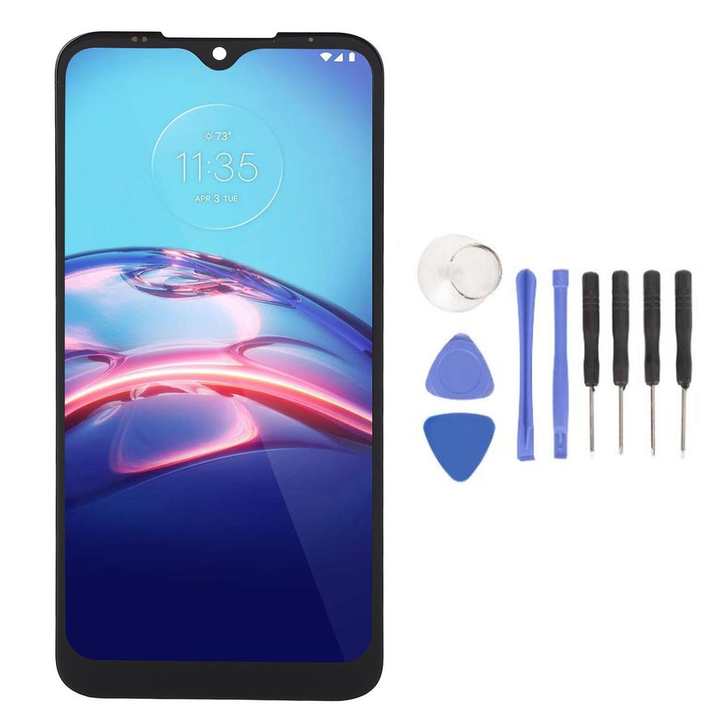 LCD Screen Replacement for Moto E 2020 for Moto E7 6.2 Inch Touch Display Digitizer Assembly with Fingerprint and