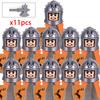 MOC Creative Medieval Game Valley Kinghts Ailin Guard Figures Warrior Armored Soldiers Army Weapons Helmet Blocks Bricks Toys