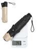 KIZAWA Folding Carbon 6 UV Light Suitable for Sun and Level 5 Water Full Light Heat Heat Beige X Black Parasol, Ultra-Lightweight Fiber, Ribs,
