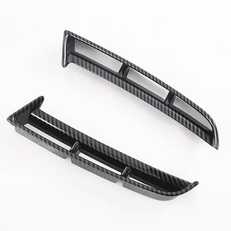 For Hyundai Tucson NX4   Front Fog Light Lamp Cover Trim Bumper Molding Eyebrow Eyelid Carbon Fiber Chrome Decoration