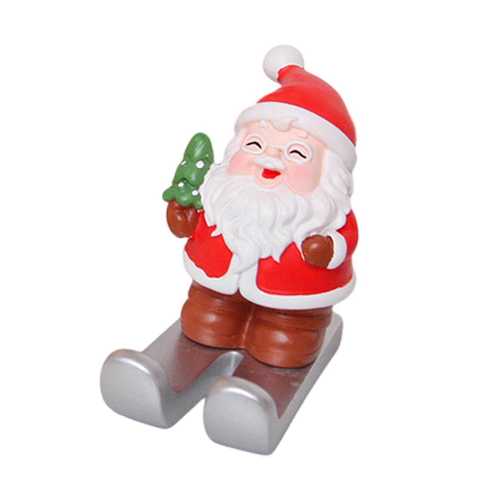

Christmas Phone Stand Xmas Figurine Resin Gift Cellphone Holder Ornament for